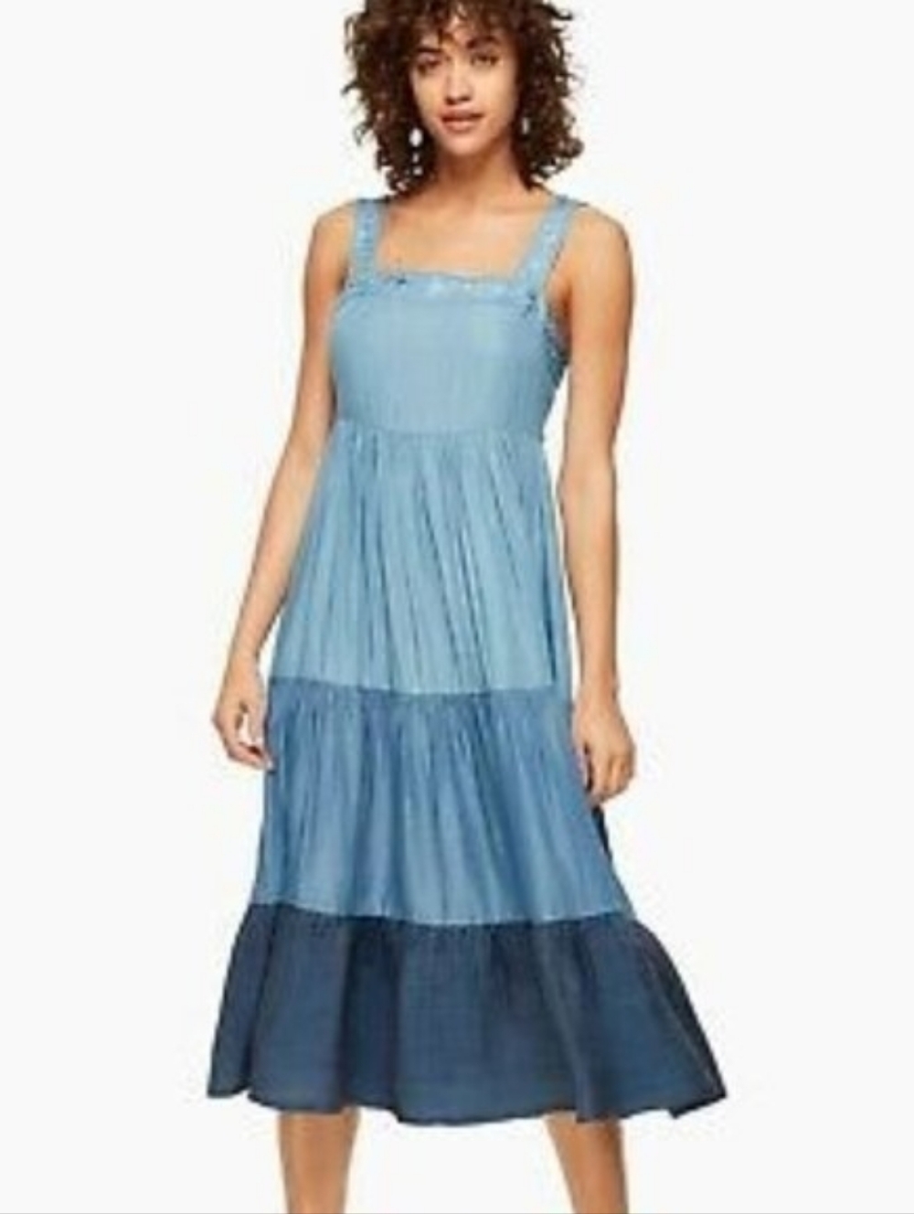 Kate Spade Broome Street  Chambray Patio Layered Dress